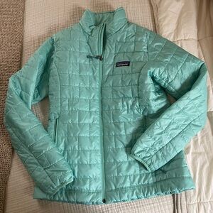 Patagonia Nano Puff Jacket Womens Small Mint  Blue Insulated Primaloft 84217